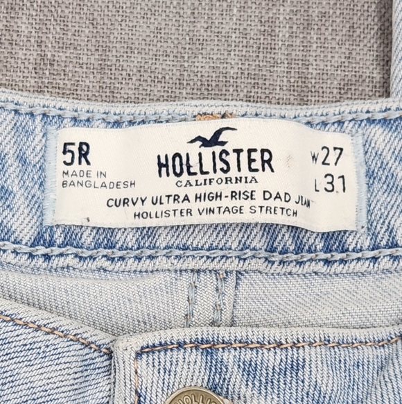 Hollister Curvy Ultra High-Rise Dad Jean Vintage Stretch. 27 - Picture 10 of 11